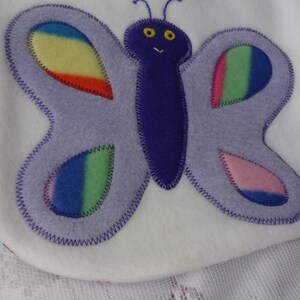 Butterfly Bib, Infant Baby Bib, Animal Reversible Fleece Bib, Animal Bib, Baby Shower Gift, Baby Bib, Newborn Gift, Newborn Toddler Bib image 3