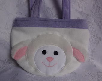 Fleece Sheep Purse, Toddler Girl Animal Bag