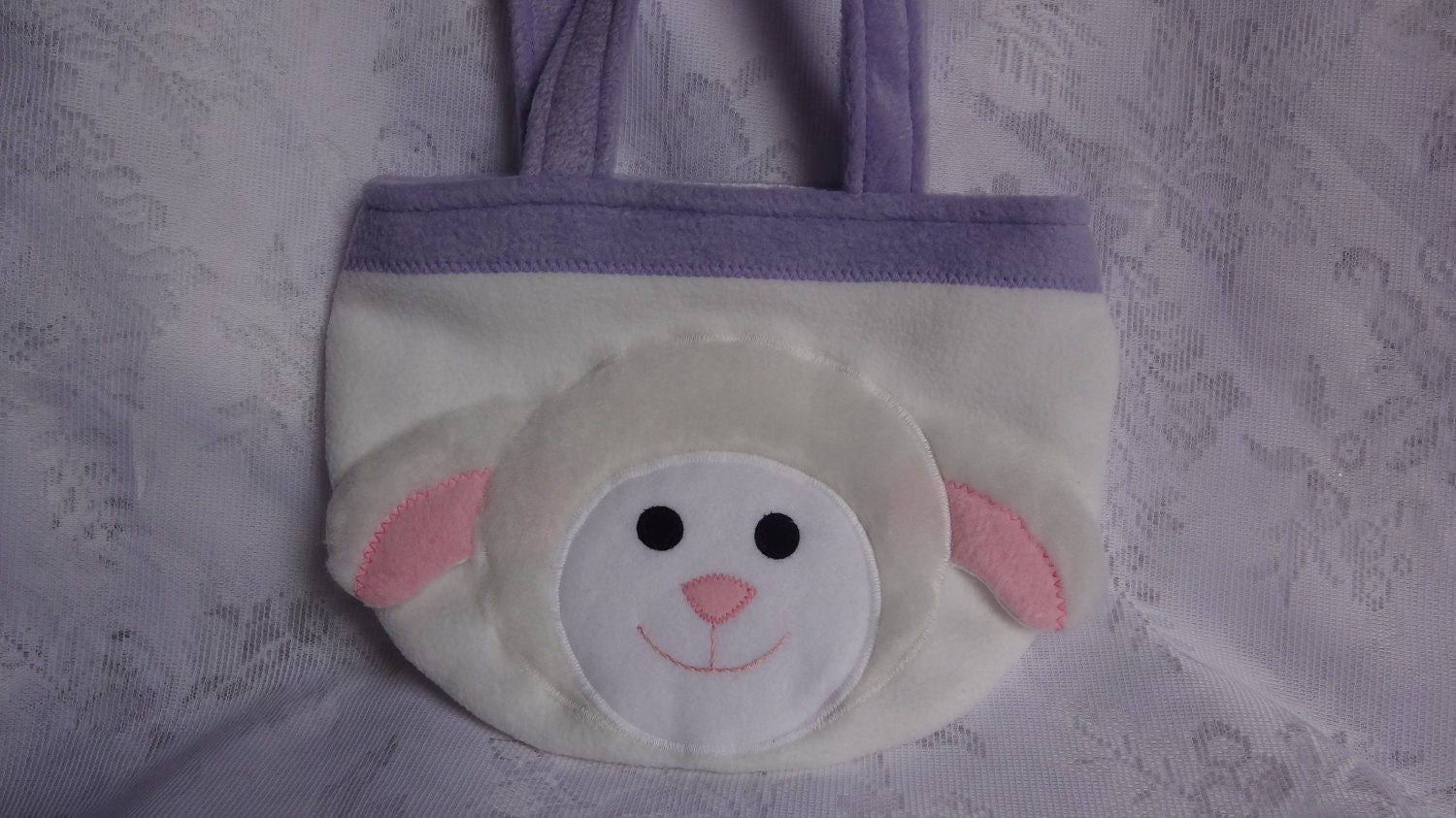 Sheep Purse, Sheep Bag, Toddler Girl Children Purse, Animal Fleece