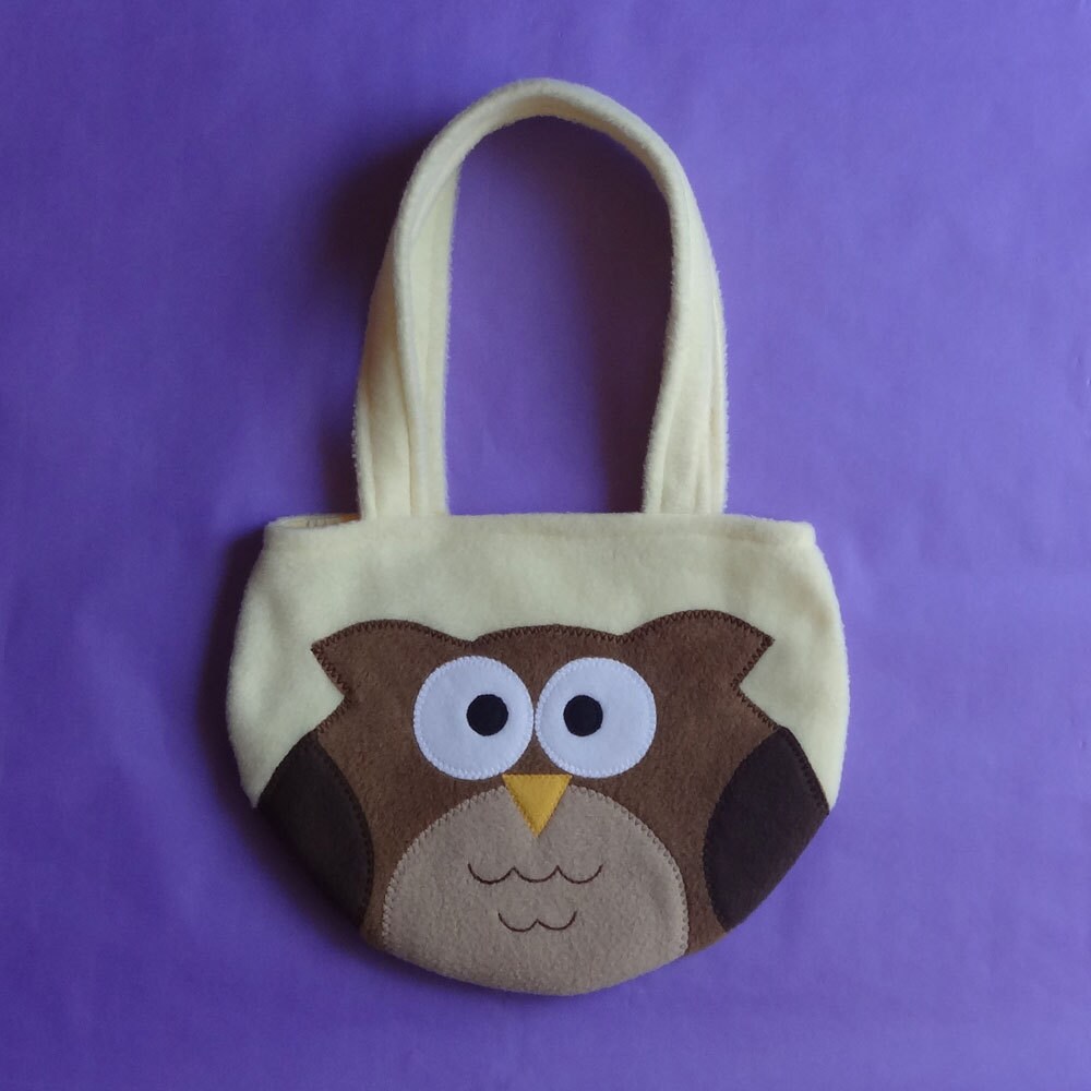 Fleece Owl Purse, Toddler Girl Shoulder Bag