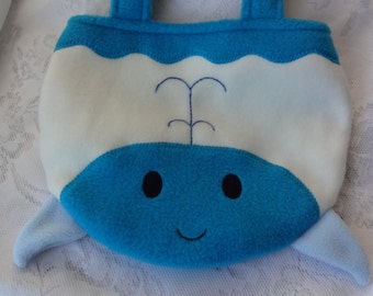 Fleece Whale Purse, Toddler Girl Animal Bag