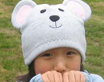 Fleece Mouse Hat – Kids and Adults Animal Beanie