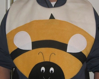 Adult Bee Bib, Adult Bib, Clothing Protector, Men and Women Adult Bib, Adult Animal Bib