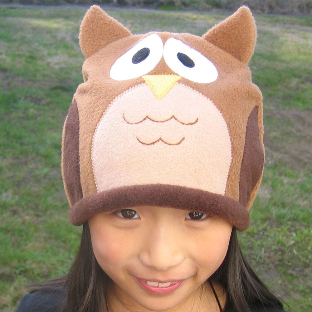 Owl Fleece Hat Baby Toddler Children 