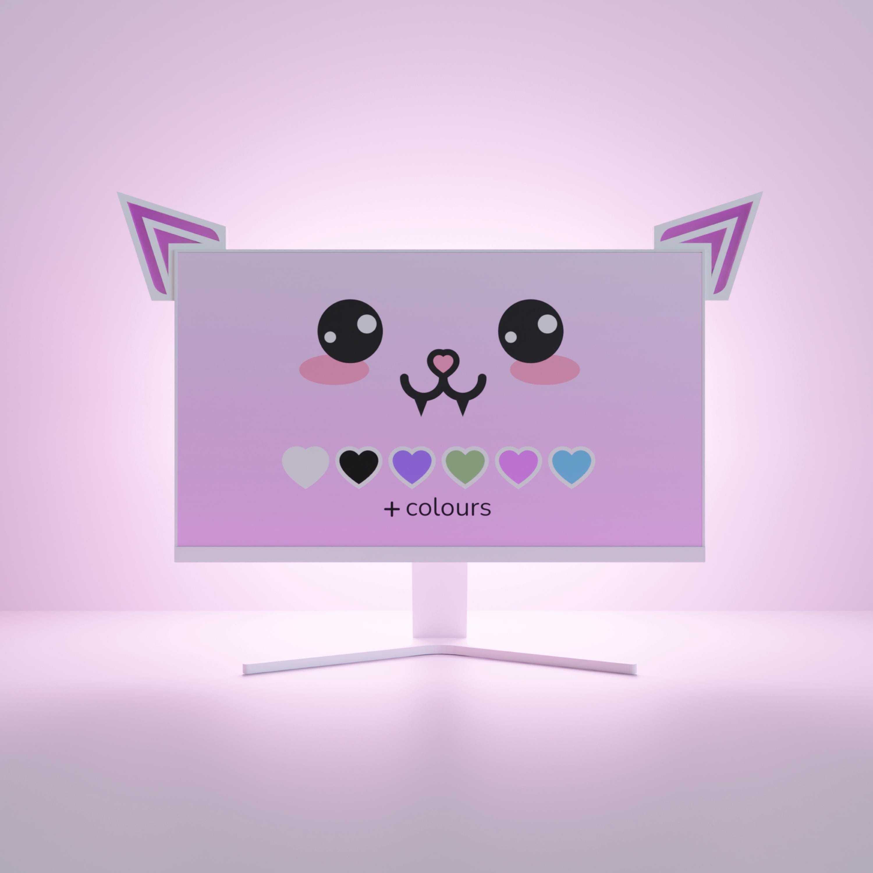 モニターやスクリーン用の猫耳 - PCゲーム用デコレーション - Etsy 日本