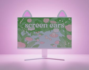 Cat Ears for Monitor – Kawaii Gaming Accessories