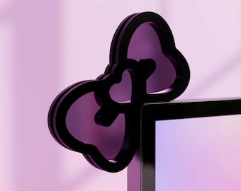 Kawaii Monitor Bows – Pink Gamer Desk Decor (Pair)