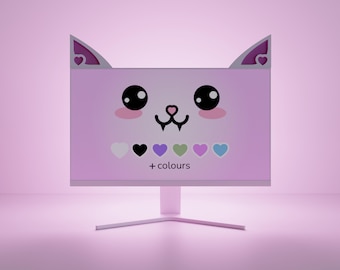 Kawaii Cat Ears – Monitor Accessory, Desk Decor