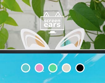 Screen Ears - Bunny Rabbit - Monitor Decoration - PC Computer Accessories - Desk Decor - Tech Gift