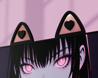 Monitor Cat Ears – Kawaii PC Gaming Desk Decor