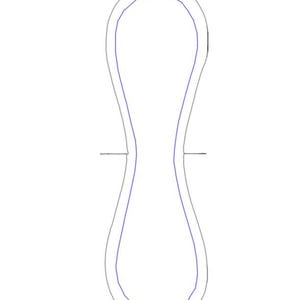 May include: A line drawing of a sewing machine needle, with a gray outline and a blue inner line. The text "Senor Custom Threads" is below the image.