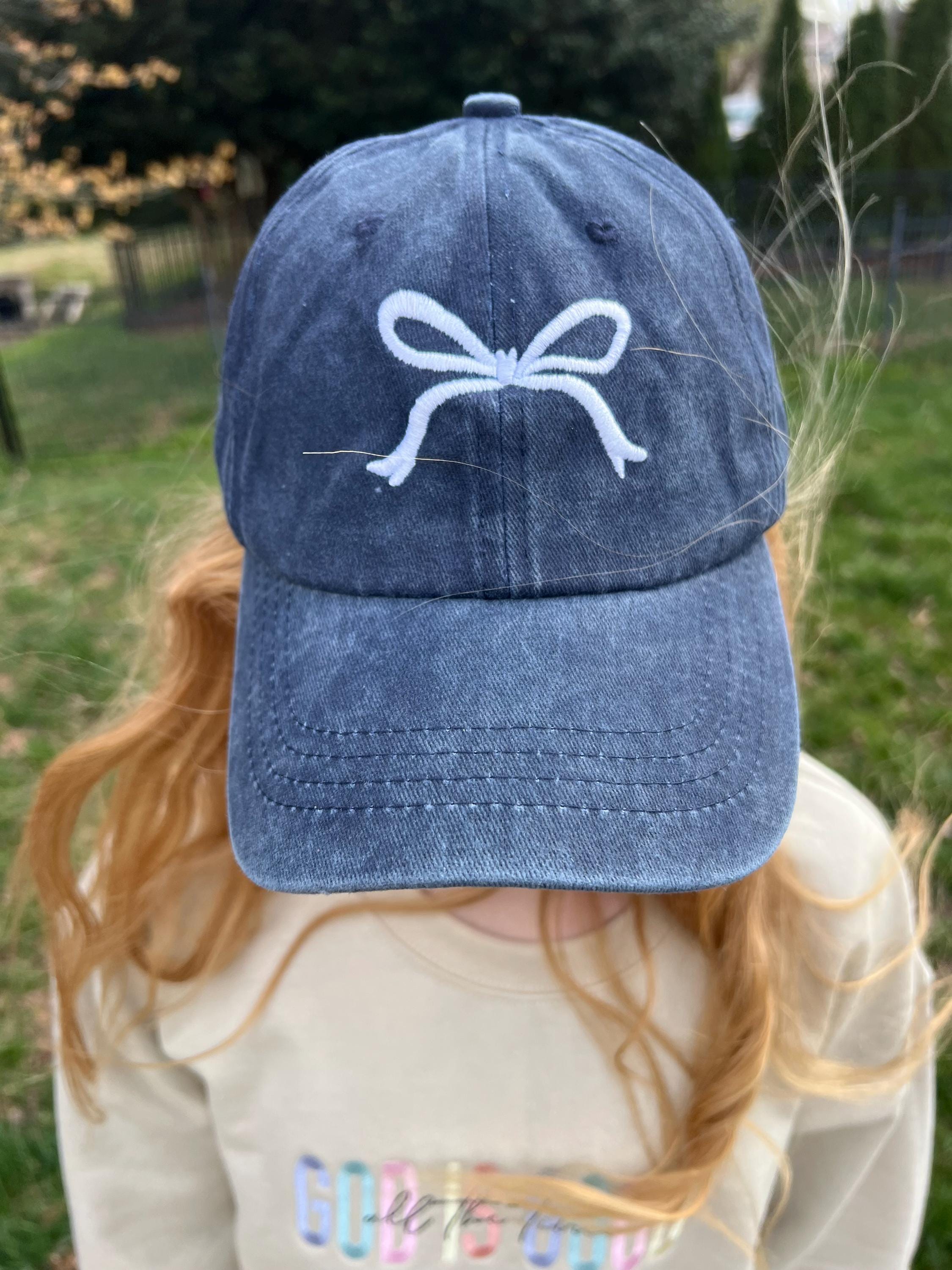 Coquette Bow Baseball Cap – Cute Embroidered Hat, Aesthetic  display picture 2