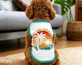 Hot Dog Summer Retro Dog Cooling Shirt