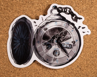 Broken Pocket Watch Sticker