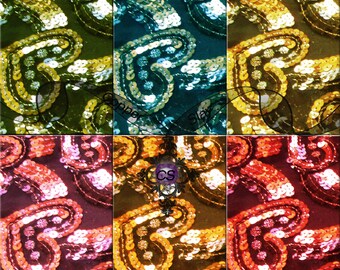 Sequin Hearts  Digital Paper Collection II (Vivid)