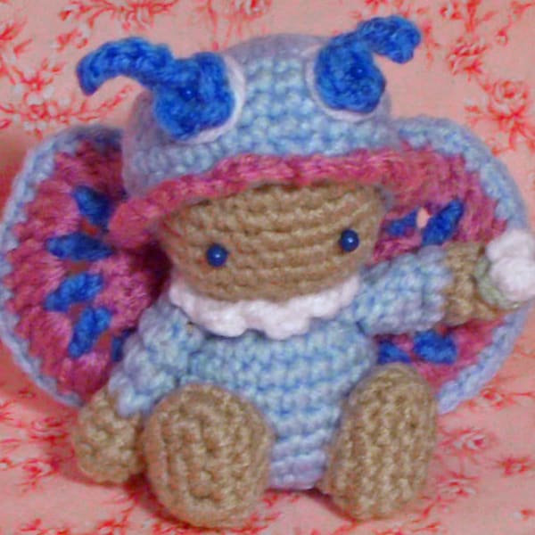 Crochet Pattern Amigurumi doll butterfly schmetterling, Instant download Crochet Pattern