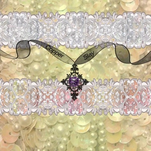 Softly tinted Sequins and Pearls  Digital Paper Collection, Ornate Borders by CopperSlay