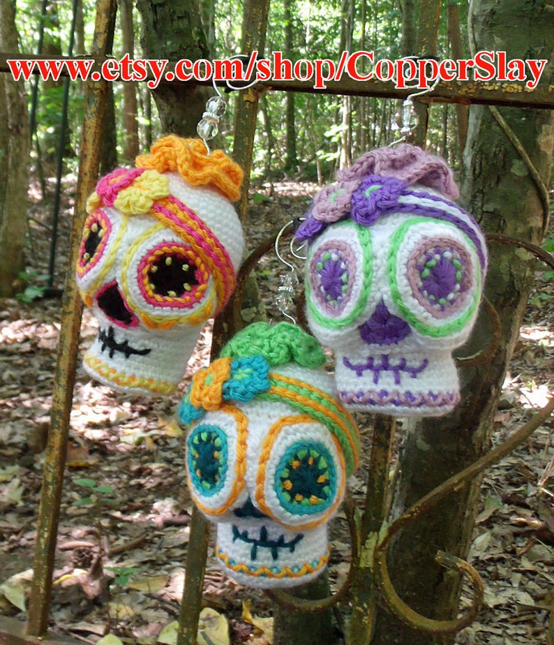 Sugar Skull Crochet Pattern Amigurumi Day of the Dead Etsy