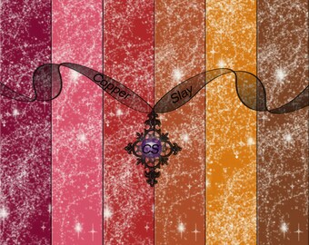 Celestial Stars Digital Paper Collection (Warm Colors/Vivid)