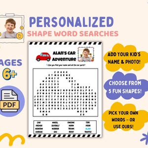 Custom Word Search, Personalized Word Search Puzzle, Kids Word Search, Custom Word Game, Digital Puzzle, Word Search PDF, Word Search Puzzle
