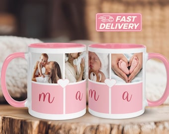 Kaffeetasse für Mama, Personalisierte Fototasse, Beste Mama Tasse, Personalisierte Familien-Tasse, Personalisierte Fototasse für Muttertag