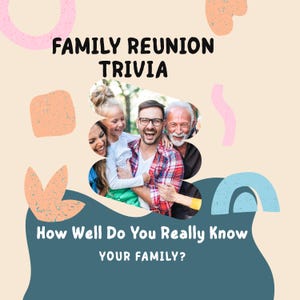 Family Reunion Trivia Party Games, Editable Template for Family Reunion Activities, Family Reunion Icebreakers, Group Reunion Quizzes
