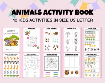 Busy Book, Toodler Busy Book, Printable quiet book, Animal Acitvity Book, Toddler busy binder, Homeschool resources, Busy Book Bundle