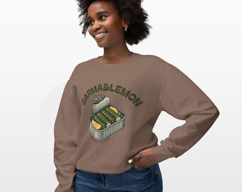 Copie de copie de Sarma et citron sweatshirt ras du cou léger - cadeau pour gourmets, pull douillet, pull unisexe, sweat-shirt unique