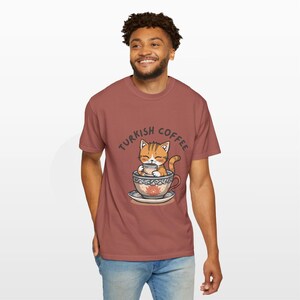 Turkish Coffee Cat Shirt • Comfort Colors® 1717 Tee • Cute Foodie Gift • Cozy Cat Lover Top • Unisex Garment-Dyed T-Shirt image 10