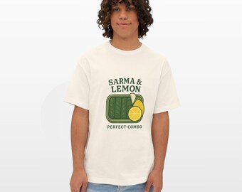 Funny Foodie T-Shirt – Lemon Sarma Design – Turkish Cuisine Gift – Mediterranean Food Lover Tee – Unisex Funny Shirt