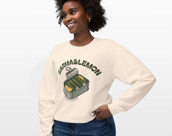 Copie du sweat-shirt ras du cou léger Sarma et citron - cadeau pour gourmets, pull douillet, pull unisexe, sweat-shirt unique, vêtement pour amateur de nourriture