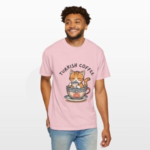 Turkish Coffee Cat Shirt • Comfort Colors® 1717 Tee • Cute Foodie Gift • Cozy Cat Lover Top • Unisex Garment-Dyed T-Shirt image 6