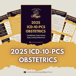 2025 ICD-10-ACK Geburtshilfe | Medizinische Kodierung Spickzettel | Zertifizierungsressource zum sofortigen Download | Studienführer für die CCS-Prüfung