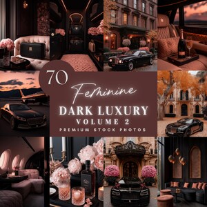 Boss Babe Old Money Aesthetic Photos for Digital Marketing & Women Empowerment, Dark Luxury AI Generated Photo Stock Images, Volume 2