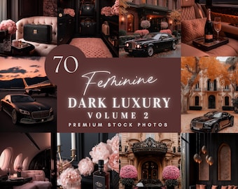 Boss Babe Old Money Aesthetic Photos for Digital Marketing & Women Empowerment, Dark Luxury AI Generated Photo Stock Images, Volume 2