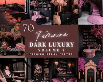 Boss Babe Old Money Aesthetic Photos for Digital Marketing & Women Empowerment, Dark Luxury AI Generated Photo Stock Images, Volume 1