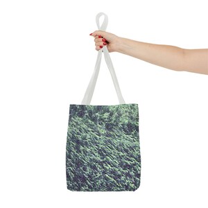 Gras Texturen Tragetasche, Blautöne Tasche, All Anlass Tasche, Greenery Tragetasche, Natur Liebhaber Geschenk, einzigartiges Design Tragetasche, Designertasche