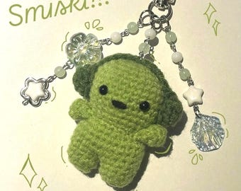Smiski with Bead Charm Crochet KeyChain