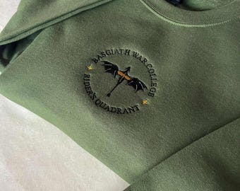 Basgiath Rider's Quadrant Embroidered Sweatshirt | Fourth Wing | Bookish Sweatshirt | Unisex Crewneck