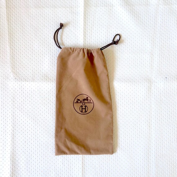 Hermes Shoe Bag Leather Goods Dust Bag - Drawstring Bag - 1980s Hermes Paris