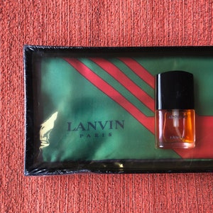 Vintage 1970s Lanvin Arpege 1/3 Oz Parfum Spray Gift Box w/ Designer Scard / New Old Stock / 70s Holiday Gift Chic