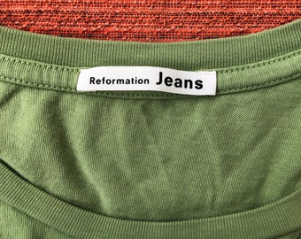 Reformation Jeans Tee Green Organic Cotton sz M Easy Breezy Summer T shirt / Gym Yoga Everyday