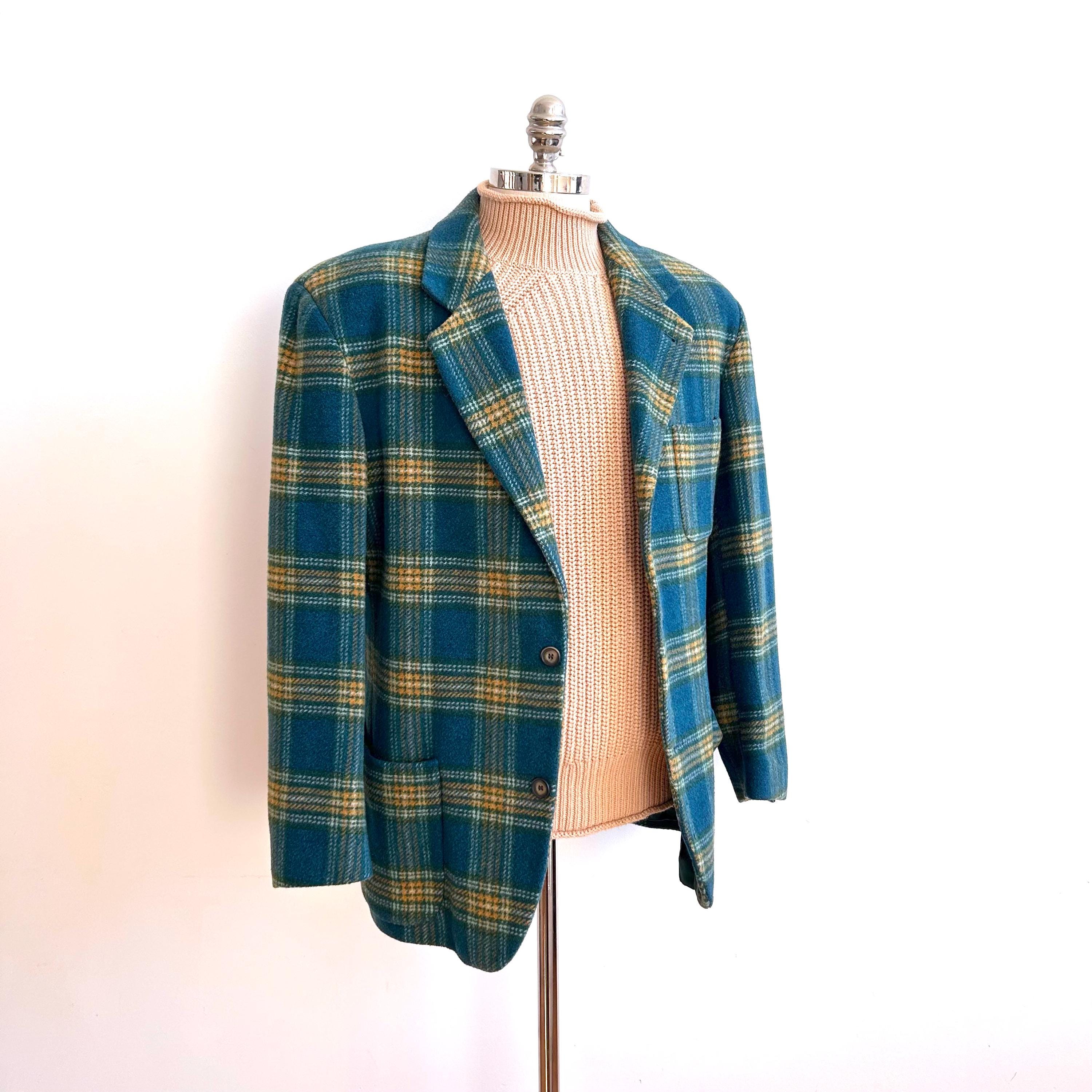 ジャケット・アウター 80s 90s ITALY plaid pattern coat EURO 80s Italian Coat - Etsy