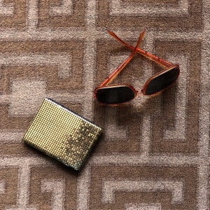 60s 70s Vintage Whiting Davis Gold Chain Mail Oromesh Wallet / Card Case / Disco Wallet / Studio 54 Chic