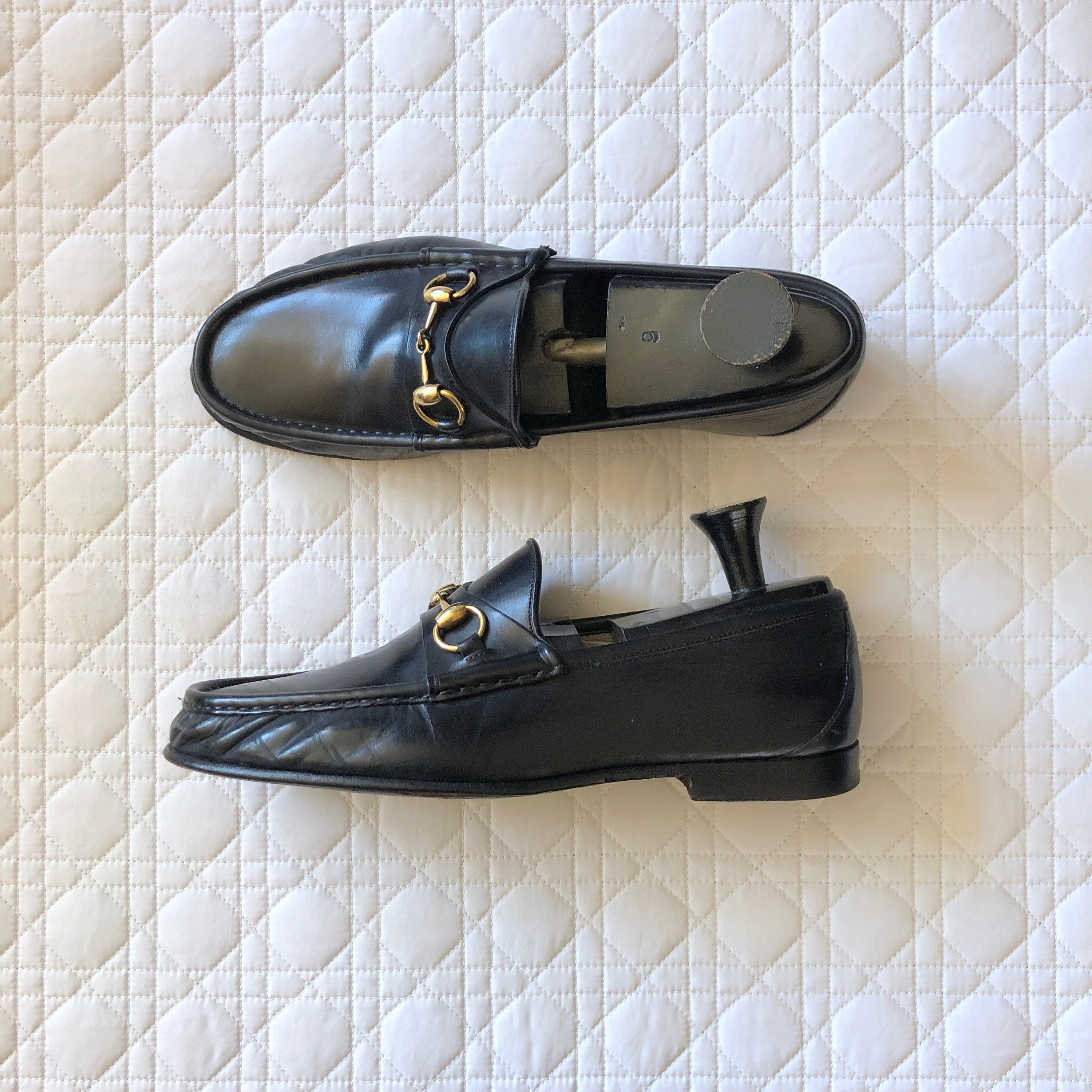 Kantine vitalitet snigmord Mens Vintage GUCCI 1953 Horsebit Leather Loafers Black Sz US - Etsy Israel