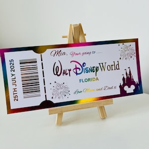 Personalisierte Folie Event Ticket | Benutzerdefinierte Ereignis-Karte | Überraschungsgeschenk-Karte | Andenken | Andenken | Geburtstag