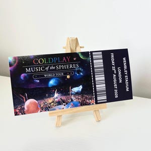 COLDPLAY Individuelles Ticket | Personalisiertes Event Ticket | Benutzerdefinierte Ereignis-Karte | Überraschungsgeschenk-Karte | Souvenir| Andenken | Konzert