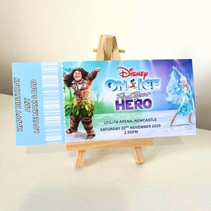 Disney on ice Individuelles Ticket | Personalisiertes Event Ticket | Benutzerdefinierte Ereignis-Karte | Überraschungsgeschenk-Karte | Souvenir| Andenken |