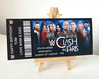 Entrada personalizada de la WWE / Entrada personalizada para evento / Entrada personalizada para evento / Entrada de regalo sorpresa / Recuerdo / Recuerdo / Gira