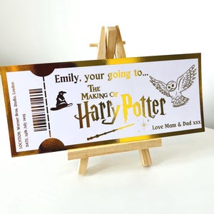 Harry Potter | Personalisierte Folie Event Ticket | Benutzerdefinierte Ereignis-Karte | Überraschungsgeschenk-Karte | Andenken | Andenken | Personalisierter Gutschein